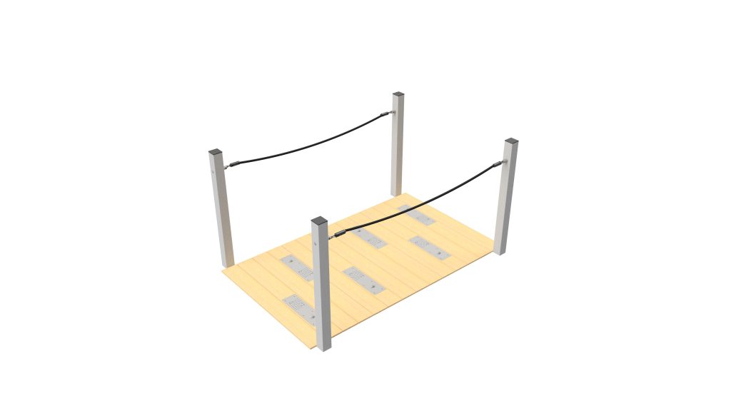 INBR2C08 - Interactive Bridge with Sound (4 Pole), 2m w6 Bells, wHandrails, MP - Web Rev A-3