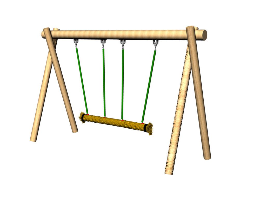 Trio-rope-swing-timber