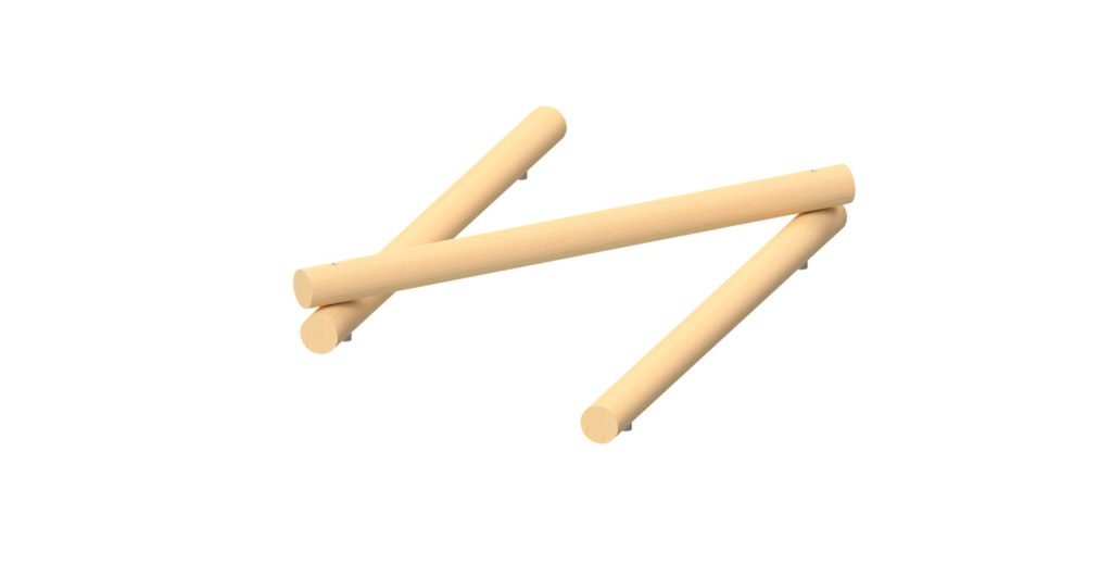 HFBEWW01 Balance Beam Fitness Station Wobbly Wood