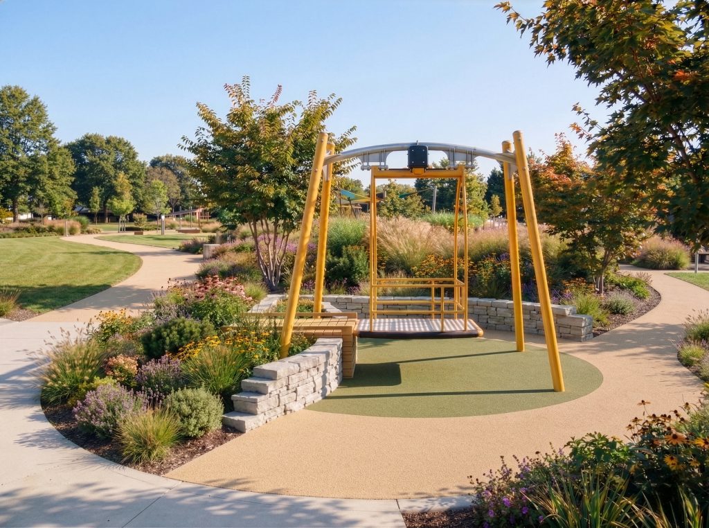 Inclusive Swing on a Garden Setting